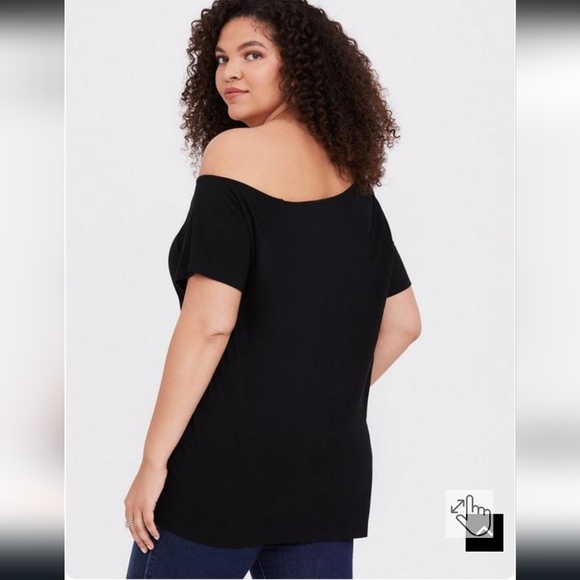 Torrid Fleetwood Mac Rumours Black Off Shoulder Tee Size 3 - Picture 4 of 8